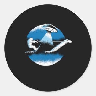 Bigfoot Nessie Loch Ness Monster UFO Alien Surfing Runt Klistermärke