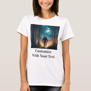 Bigfoot Night Skogen Full Moon T Shirt