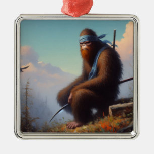Bigfoot Ninja Julgransprydnad Metall