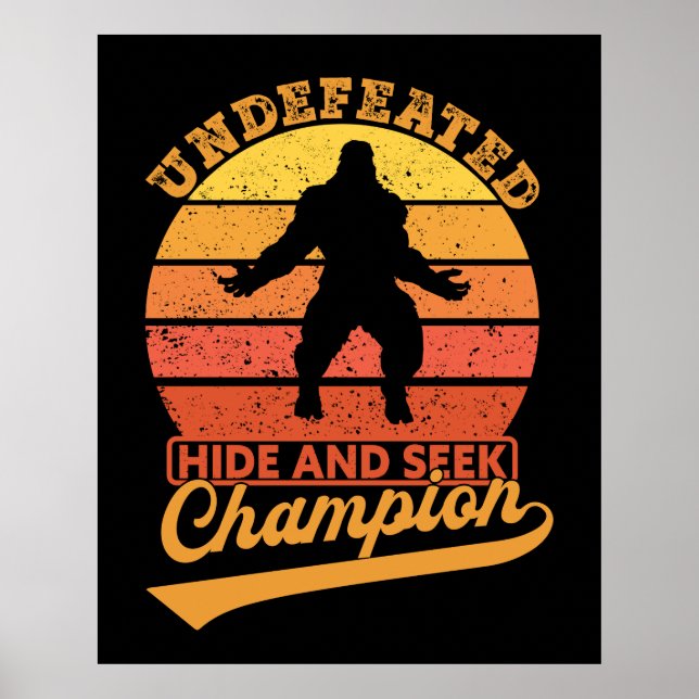 Bigfoot Obesegrad Gömmer och söker Champion Poster (Framsidan)