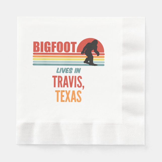 Bigfoot-observation i Travis Texas  Pappersservett (Framsidan)