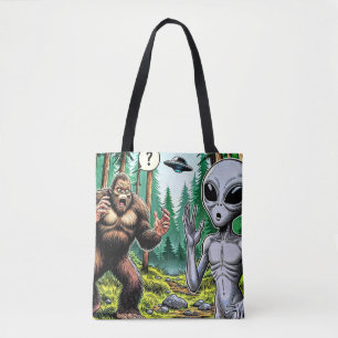 Bigfoot och Alien Humor Tygkasse