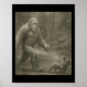 Bigfoot och Alien Sasquatch Selfie Poster