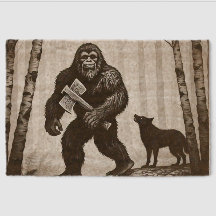 Bigfoot och Birch Träd
