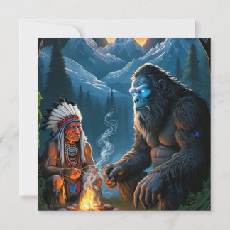 Bigfoot och Chief Moonlit Forest Gathering Inbjudningar