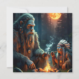 Bigfoot och Chief Moonlit Forest Gathering Inbjudningar
