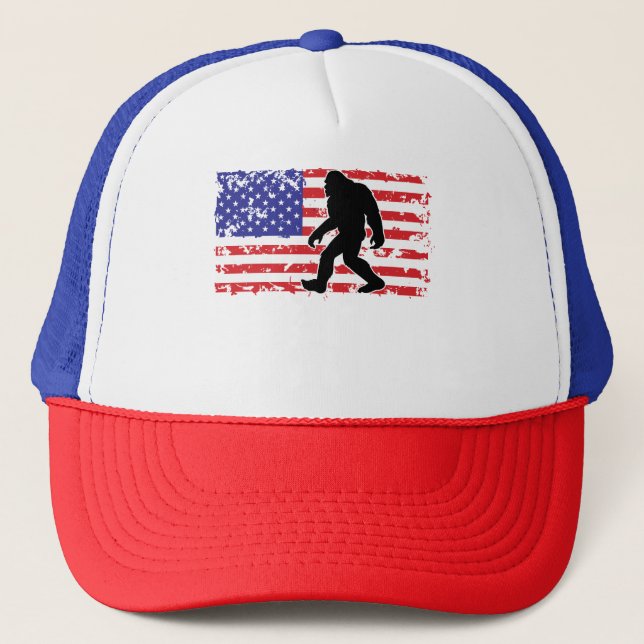 Bigfoot och den amerikanska flaggan keps (Framsida)