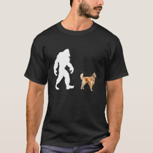 Bigfoot och Golden Retriever - Hund Älskare Hund O T Shirt