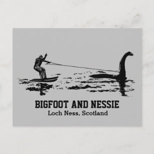 Bigfoot och Nessie Loch Ness Personlig Text Pos Vykort