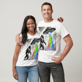 Bigfoot och Rainbow UFO T Shirt
