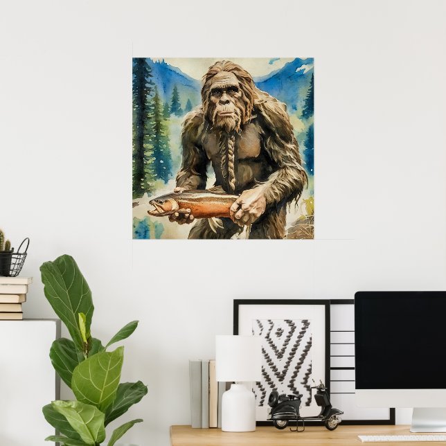 Bigfoot och Trout Poster (Hemmakontoret)