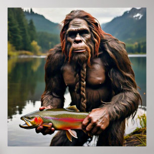 Bigfoot och Trout Poster