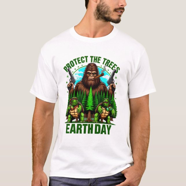 Bigfoot och två Turtles: Beväpnade möten T Shirt (Framsida)