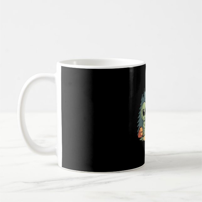 Bigfoot och utomjording campfire rolig sasquatch u kaffemugg (Vänster)