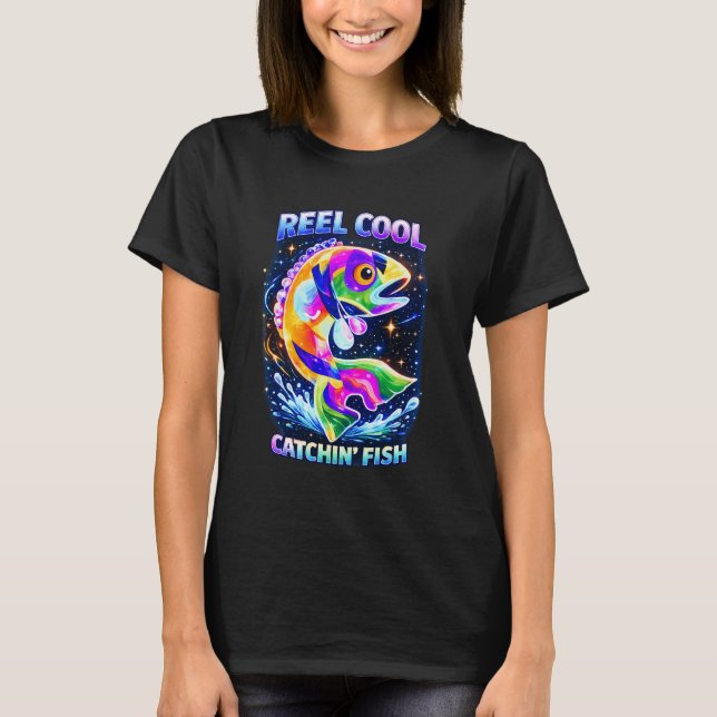 Bigfoot och utomjordingars fiske t shirt (Framsida)