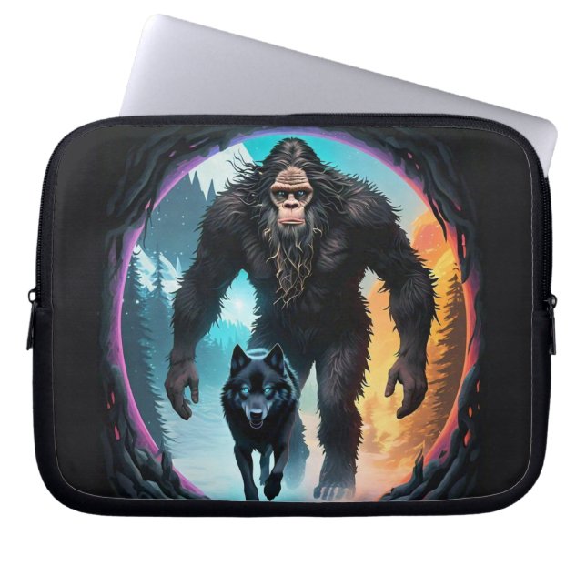 Bigfoot- och Varg-portal Laptop Fodral (Framsidan)