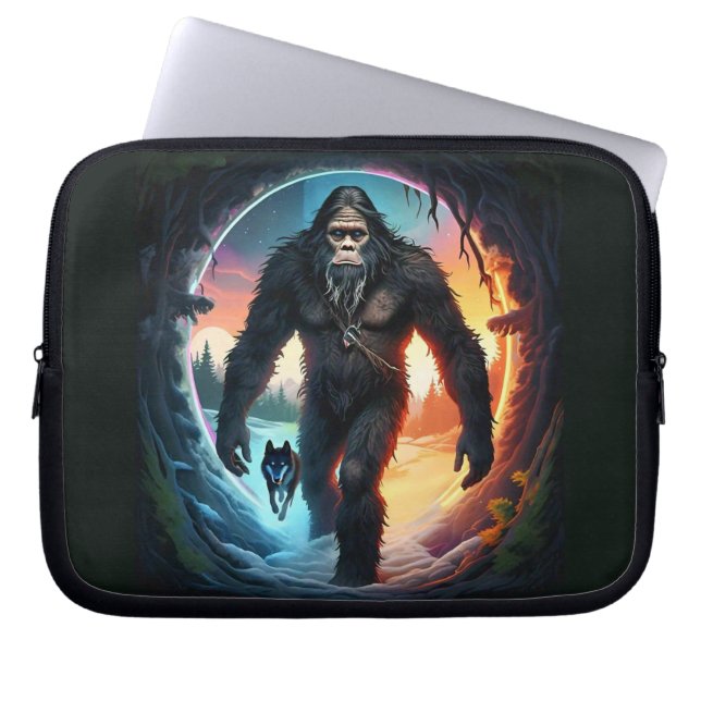 Bigfoot- och Varg-portal Laptop Fodral (Framsidan)