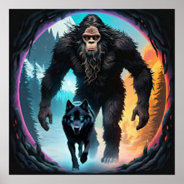 Bigfoot- och Varg-portal Poster