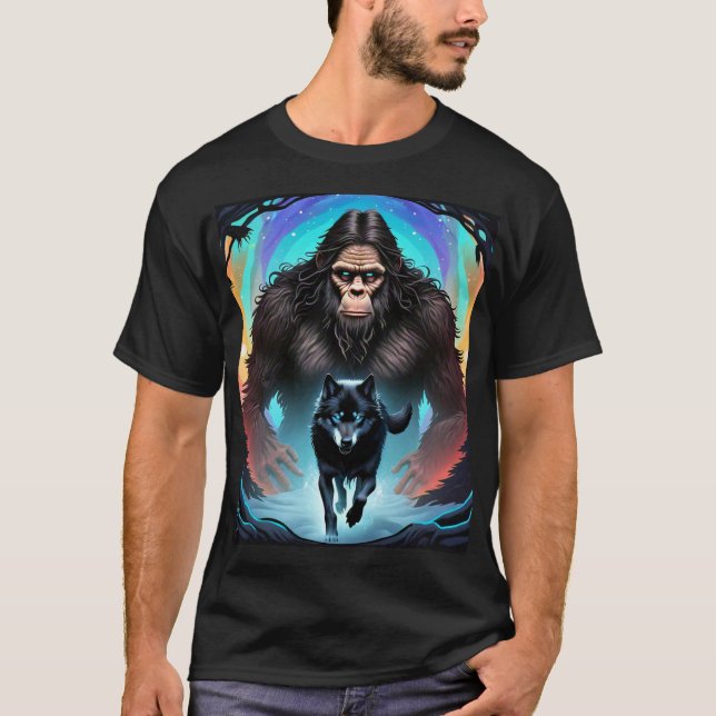 Bigfoot- och Varg-portal T Shirt (Framsida)