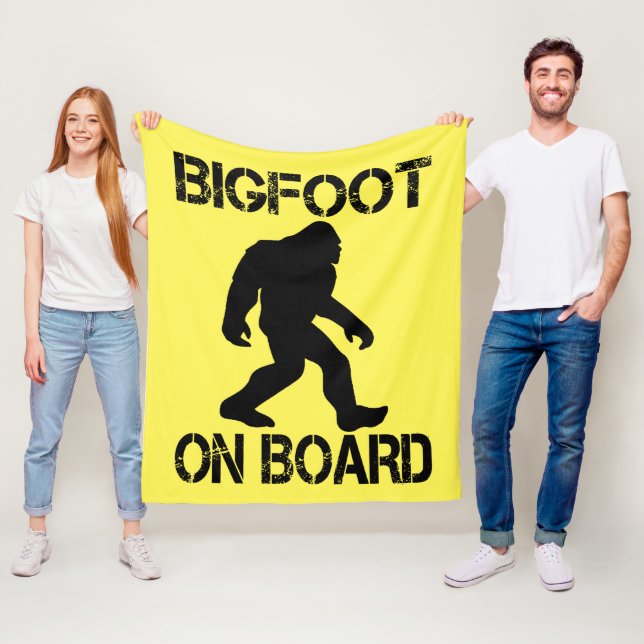 Bigfoot-on-board - Funny Bigfoot Fleecefilt (På plats)