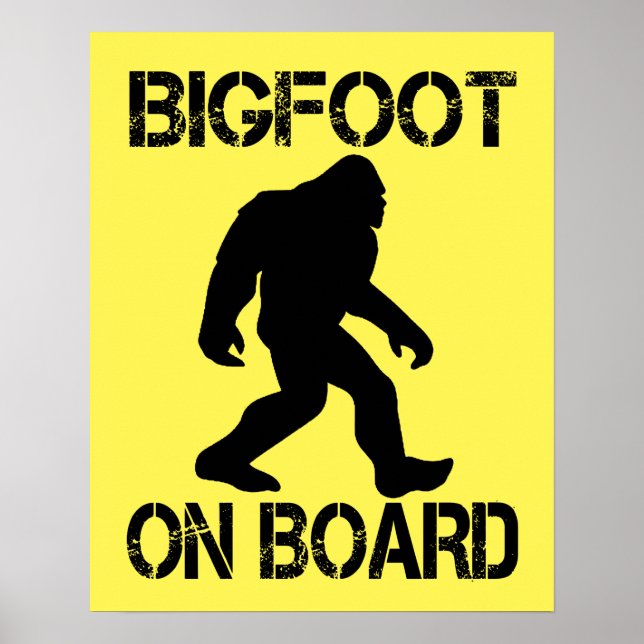 Bigfoot-on-board - Funny Bigfoot Poster (Framsidan)