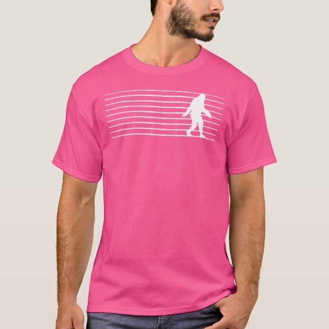 Bigfoot optisk Illusion Linjer Art Sasquatch-krypt T Shirt (Framsida)