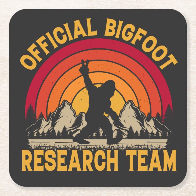 Bigfoot Original Research Team Underlägg Papper Kvadrat (Framsidan)