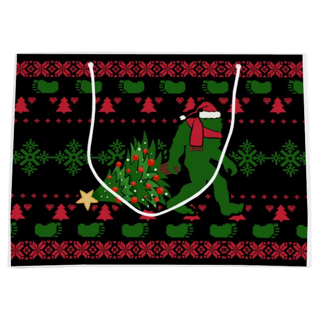 Bigfoot på bakgrunden i sticka (Framsidan)