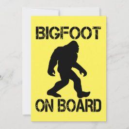 Bigfoot på board Funny Bigfoot Inbjudningar