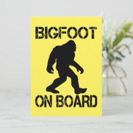 Bigfoot på board Funny Bigfoot Inbjudningar