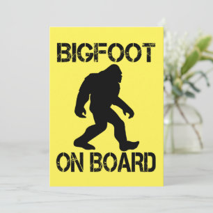 Bigfoot på board Funny Bigfoot Inbjudningar