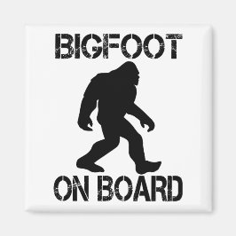 Bigfoot på board Funny Bigfoot Napkins Magnet