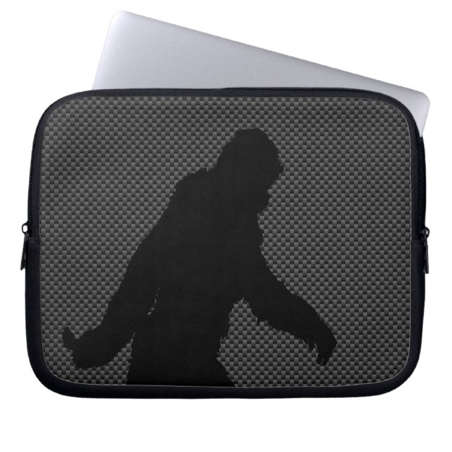 Bigfoot på kolfiberutskrift laptop sleeve (Framsidan)