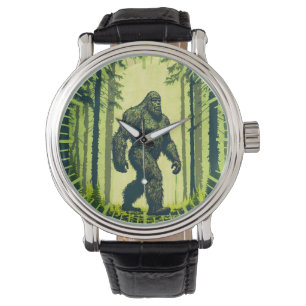 Bigfoot på skogspromenad armbandsur