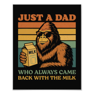 Bigfoot Pappa bara en Pappa som alltid kom tillbak Fototryck
