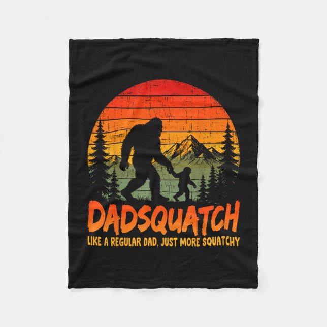 Bigfoot pappa dadsquatch som en vanlig pappa fäder fleecefilt (Framsidan)