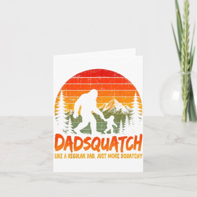 Bigfoot pappa dadsquatch som en vanlig pappa fäder kort (Framsida)