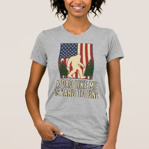 Bigfoot Pappa Vintage Amerikansk Flagga Tröja Desi