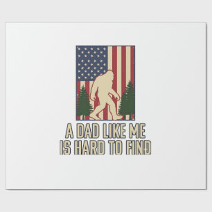 Bigfoot Pappa Vintage Amerikansk Flagga Tröja Desi Presentpapper