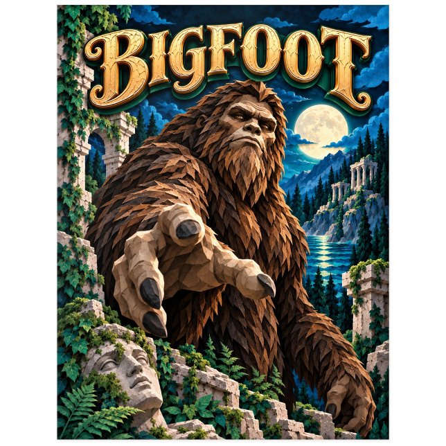 Bigfoot, Pappersklippsmonster Vykort (Skapare uppladdad)