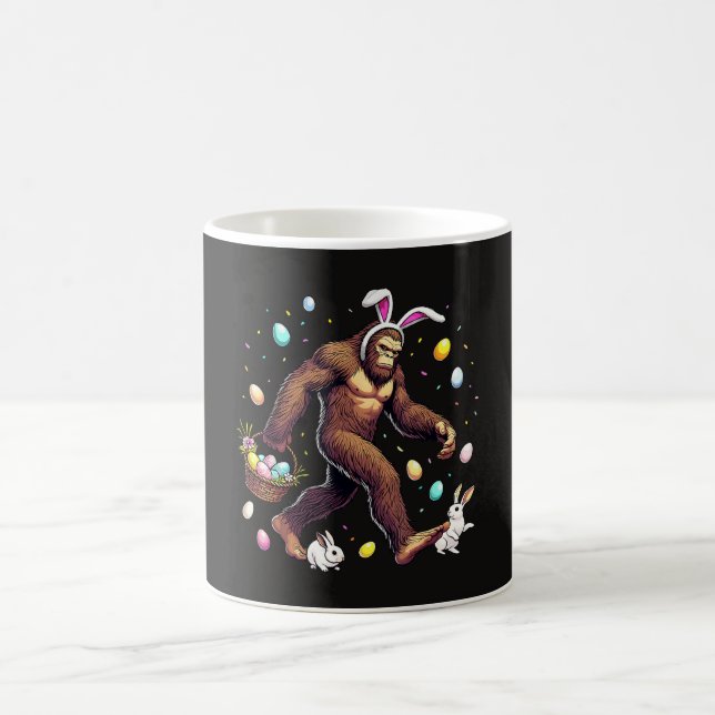 Bigfoot Påskdag Rolig Sasquatch Kaffemugg (Center)