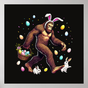 Bigfoot påskdag rolig Sasquatch Poster