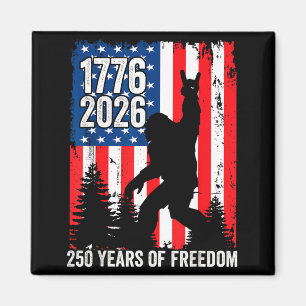 Bigfoot patriotisk 250 år av frihet usa 250-årsjub magnet