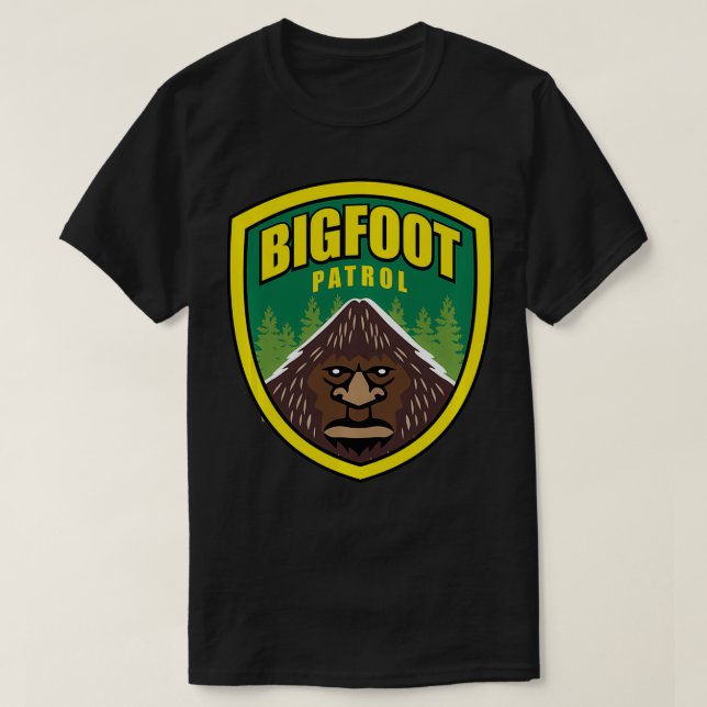 Bigfoot, Patrol Sasquatch, Yeti, USFS, Lusnydesign T Shirt (Design framsida)