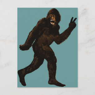 Bigfoot Peace Vykort