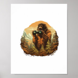 Bigfoot Peek-A-Boo Poster