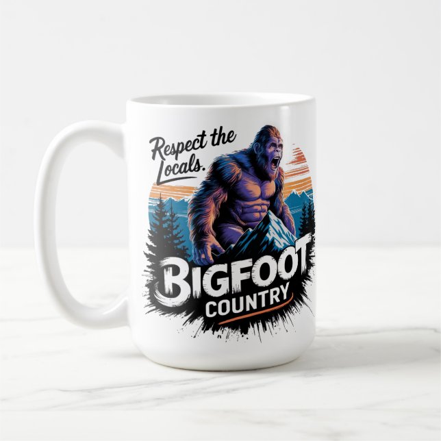 Bigfoot, Perfekt för Sasquatch Älskare Kaffemugg (Vänster)