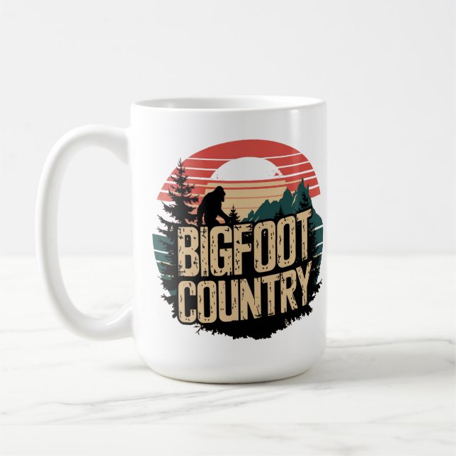 Bigfoot, perfekt för Sasquatch-fanatiker Kaffemugg (Vänster)