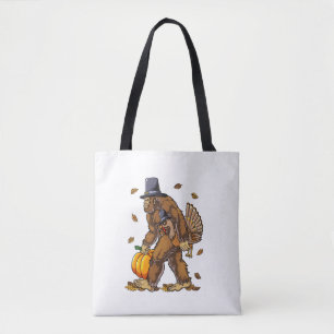 Bigfoot Pilgrim Turkey Pumpkin Thanksgiving Day Bo Tygkasse