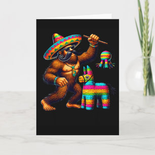 Bigfoot Pinata Cinco De Mayo Mexikansk Sasquatch B Kort